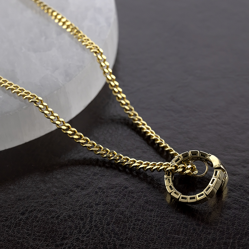 18金 ネックレス ダイヤモンド 蛇 スパイラル メンズ 喜平用 ペンダントトップ お守り ゴールド 18k トップ へび ヘビ スネーク あすつく 送料無料 セール saleの画像