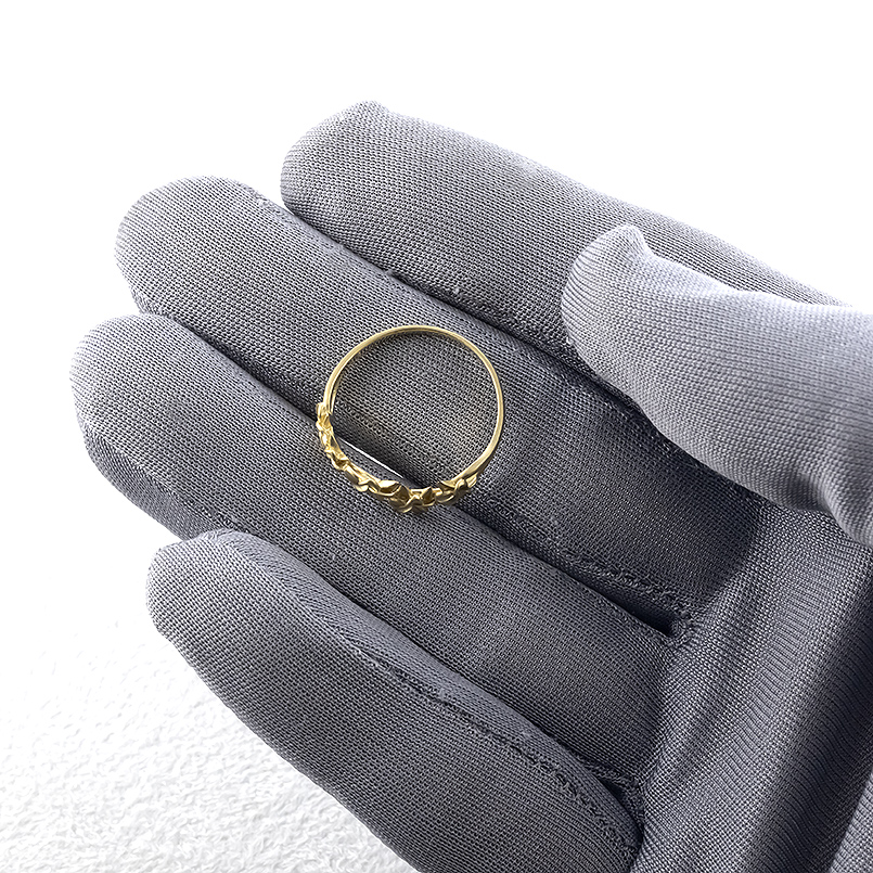 18金 リング ハワイアンジュエリー ゴールド 18k プルメリア 花 普段使い 婚約指輪 ピンキーリング イエローゴールドk18 男女兼用 送料無料 セール saleの画像