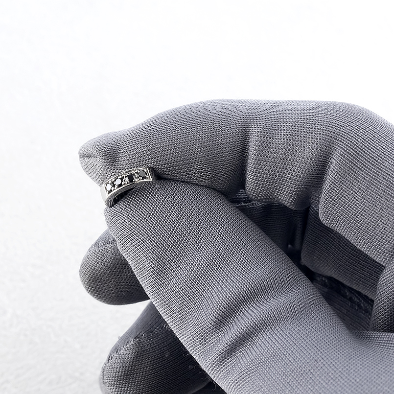 プラチナ フープピアス ブラックダイヤモンド 0.10ct レディース 片耳 中折れ式 普段使い pt900 リング ピアス シンプル 人気 あすつく 送料無料 セール saleの画像
