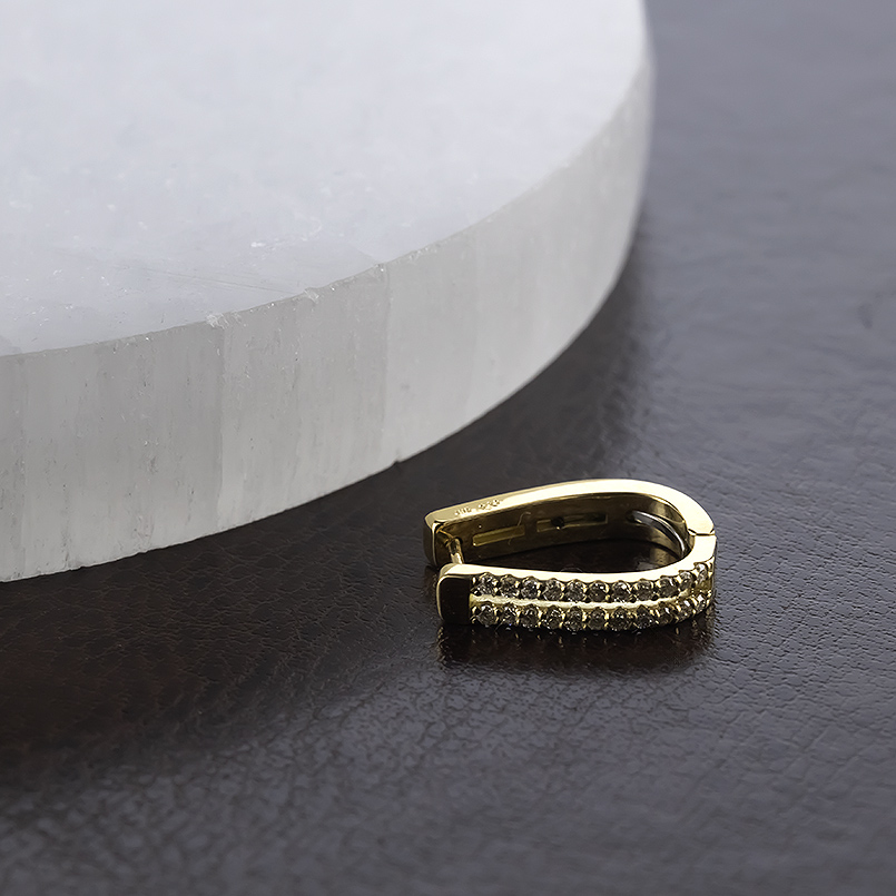 18金 フープピアス ダイヤモンド 0.24ct ゴールド 18k 中折れバネ式 ピアス フープ ペア イエローゴールドk18 男女兼用 あすつく 送料無料 セール saleの画像