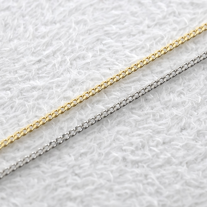 プラチナ 18金 ネックレス 2本セット レディース チェーンのみ 45cm スライド式 アジャスター ゴールド 18K pt850 レクタカーブ あすつく 送料無料 セール SALE