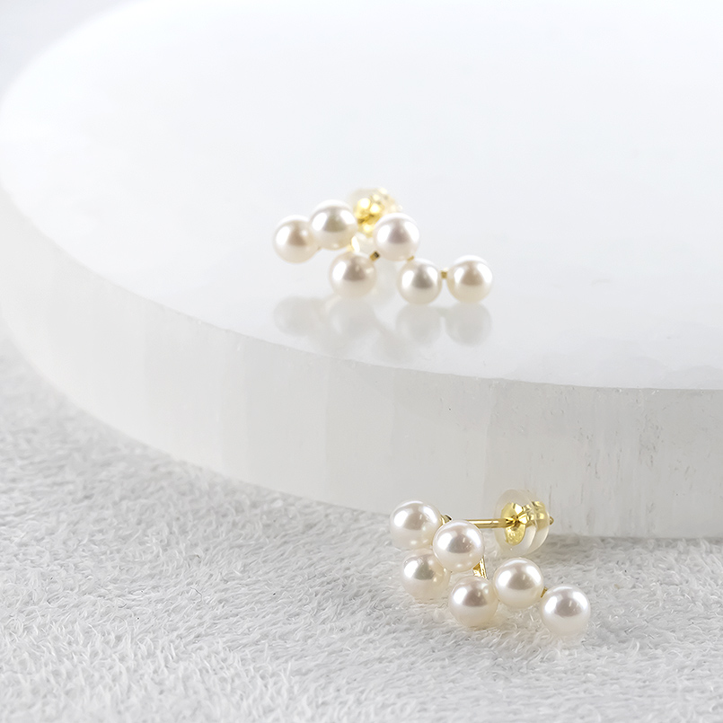 18金 ピアス パール 真珠 ペア レディース ゴールド 18k フォーマル アコヤ あこや真珠 ベビーパール シンプル おしゃれ 人気 あすつく 送料無料 セール saleの画像