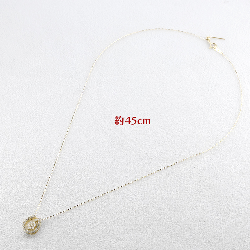 18金 馬蹄 ネックレス ダイヤモンド ペンダントトップ ピンスルー 45cm ゴールド 18k お守り ホースシュー 蹄鉄 男女兼用 あすつく 送料無料 セール saleの画像