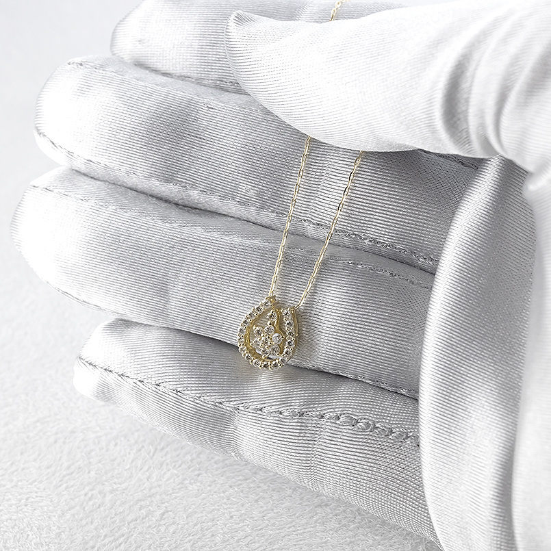 18金 馬蹄 ネックレス ダイヤモンド ペンダントトップ ピンスルー 45cm ゴールド 18k お守り ホースシュー 蹄鉄 男女兼用 あすつく 送料無料 セール saleの画像