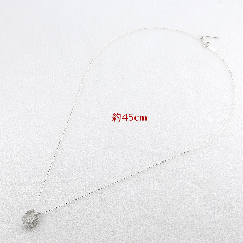 プラチナ 馬蹄 ネックレス ダイヤモンド レディース ペンダントトップ ピンスルー 45cm pt900 pt850 お守り ホースシュー 蹄鉄 あすつく 送料無料 セール saleの画像