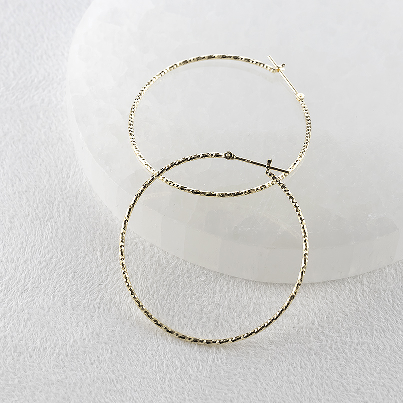 18金 フープピアス 大ぶり ゴールド 18k フープ ペア 大きめ イエローゴールドk18 地金 シンプル おしゃれ 人気 あすつく 男女兼用 送料無料 セール saleの画像