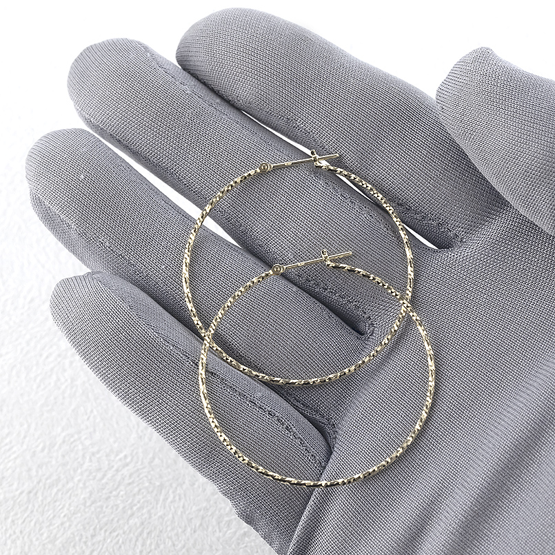 18金 フープピアス 大ぶり ゴールド 18k フープ ペア 大きめ イエローゴールドk18 地金 シンプル おしゃれ 人気 あすつく 男女兼用 送料無料 セール saleの画像