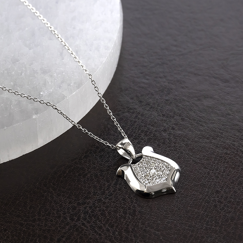 プラチナ 馬蹄 ネックレス ダイヤモンド 0.33ct ペンダントトップ レディース pt900 お守り ホースシュー 蹄鉄 シンプル 人気 あすつく 送料無料 セール saleの画像