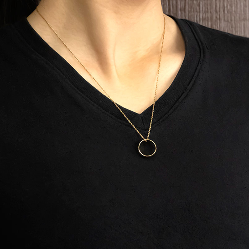 18金 ネックレス ペンダントトップ カット レディース 選べる デザイン ゴールド 18k サークル リング 幾何学模様 ペンダントヘッド 人気 送料無料 セール saleの画像
