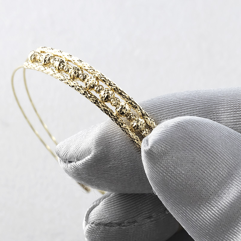 18金 ブレスレット バングル レディース 形状記憶 ２連 簡単着脱 ゴールド 18k フリーサイズ イエローゴールドk18 人気 おしゃれ あすつく 送料無料 セール saleの画像