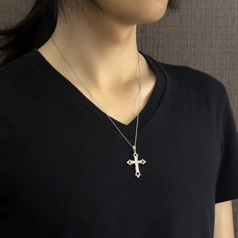 ジュエリー工房アトラス プラチナ ネックレス クロス ペンダント ジュエリー工房アトラス プラチナ ネックレス クロス ペンダント