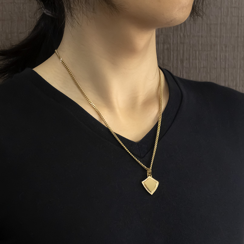 ジュエリー工房アトラス 18金 ネックレス ダイヤモンド メンズ
