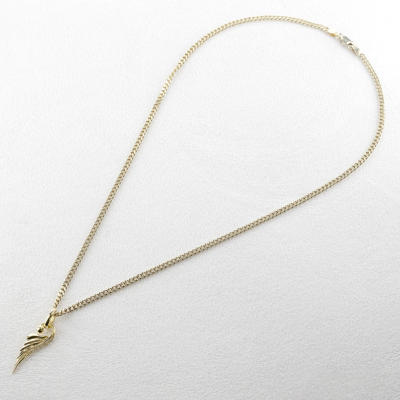 18金 フェザー ネックレス ダイヤモンド ペンダントトップ メンズ 喜平 トップ 大ぶり 羽 羽根 ゴールド 18k シンプル 人気 エクストラ 送料無料 セール saleの画像