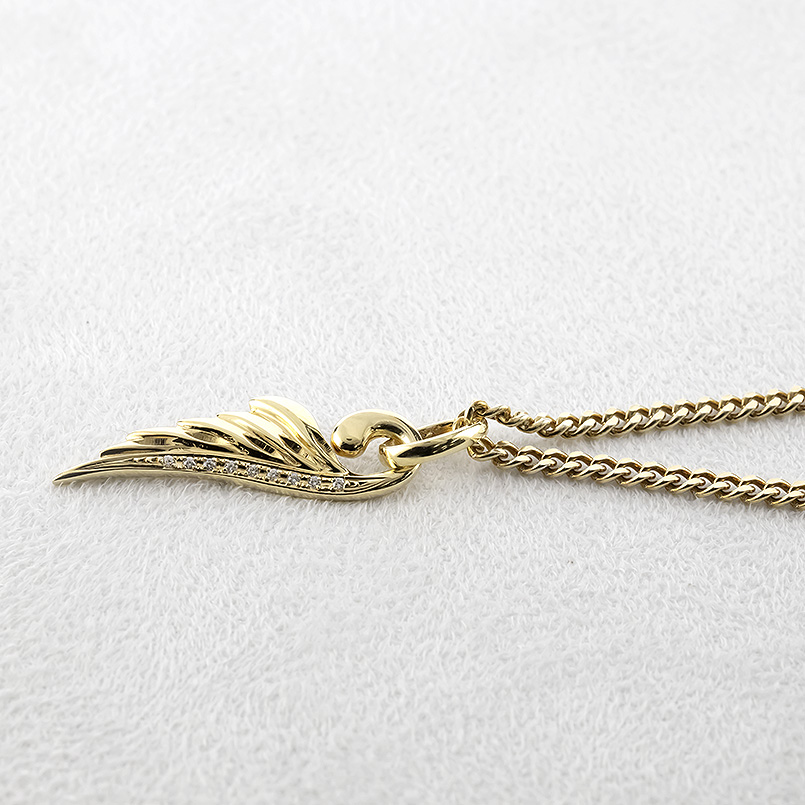 18金フェザーネックレストップメレダイヤラージサイズ 4e47758734b16852236d3aefd63af0