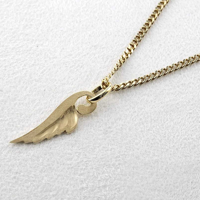 ジュエリー工房アトラス 18金 フェザー ネックレス ダイヤモンド