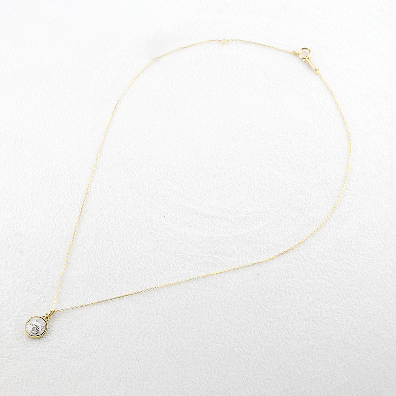 24金 プラチナ ネックレス pt999 純金 猫 ペンダントトップ レディース コンビ 金 ゴールド 24k 純プラチナ ネコ トップ シンプル おしゃれ あすつく 送料無料の画像