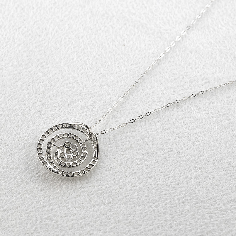 プラチナ ネックレス トップ ダイヤモンド 1ct ペンダントトップ pt900 大ぶり レディース サークル 渦巻 チェーン pt850 豪華 あすつく 送料無料 セール saleの画像