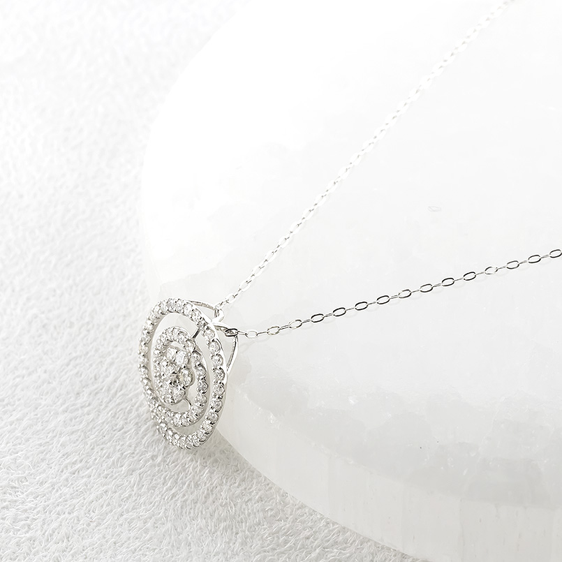 プラチナ ネックレス トップ ダイヤモンド 1ct ペンダントトップ pt900 大ぶり レディース サークル 渦巻 チェーン pt850 豪華 あすつく 送料無料 セール saleの画像
