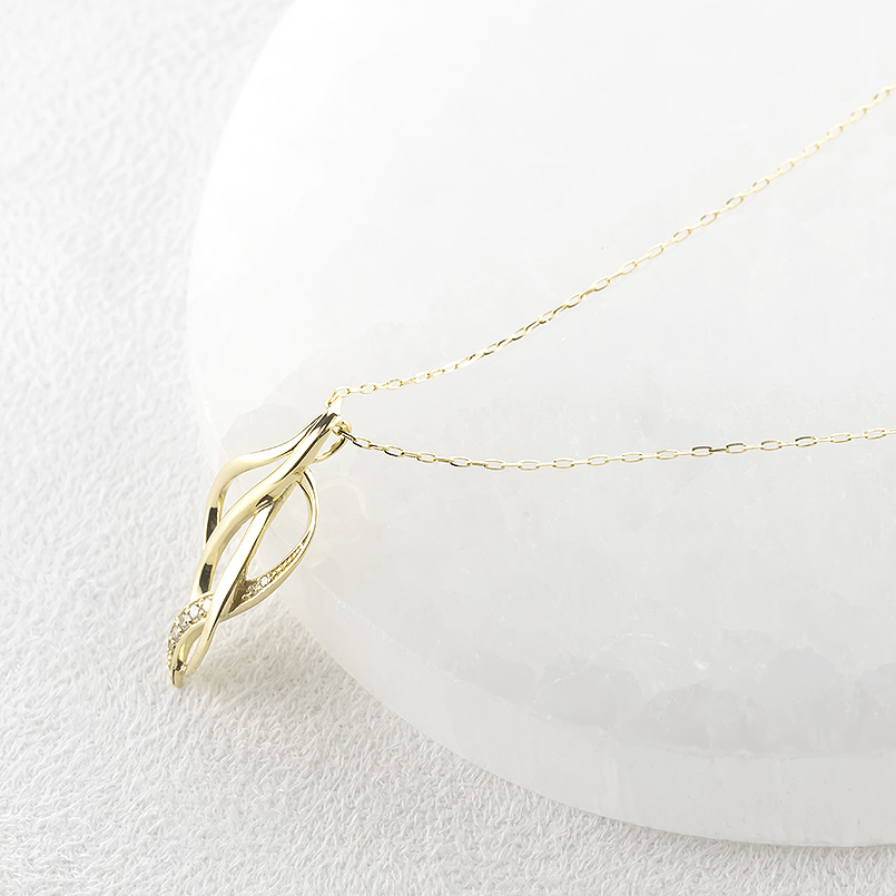 18金 ネックレス ダイヤモンド 0.07ct ペンダントトップ 大ぶり レディース 18k ゴールド トップ スライド式 シンプル おしゃれ あすつく 送料無料 セール saleの画像