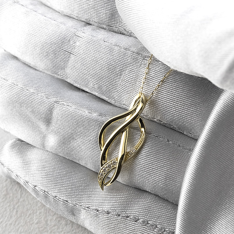 18金 ネックレス ダイヤモンド 0.07ct ペンダントトップ 大ぶり レディース 18k ゴールド トップ スライド式 シンプル おしゃれ あすつく 送料無料 セール saleの画像