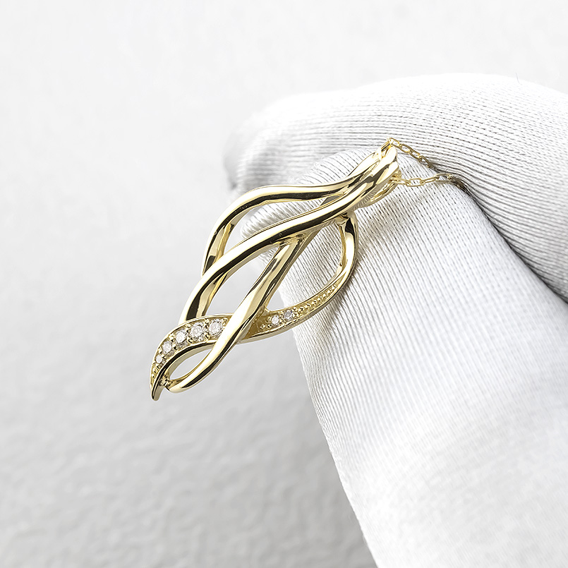 18金 ネックレス ダイヤモンド 0.07ct ペンダントトップ 大ぶり レディース 18k ゴールド トップ スライド式 シンプル おしゃれ あすつく 送料無料 セール saleの画像