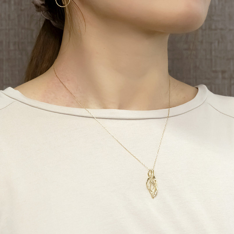 18金 ネックレス ダイヤモンド 0.07ct ペンダントトップ 大ぶり レディース 18k ゴールド トップ スライド式 シンプル おしゃれ あすつく 送料無料 セール saleの画像