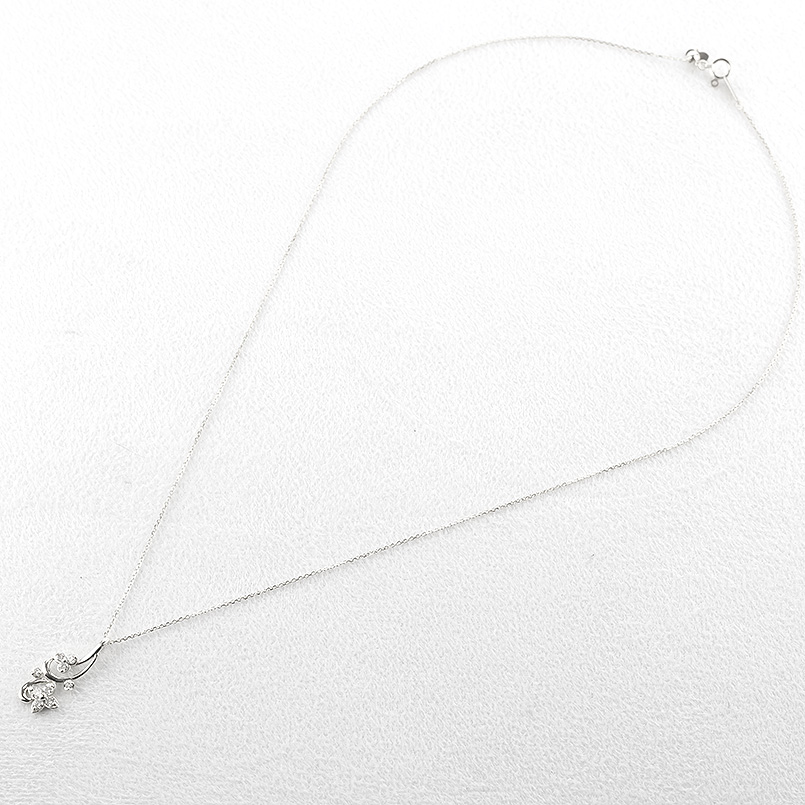 プラチナ ネックレス ダイヤモンド 0.26ct ペンダントトップ 大ぶり レディース pt900 小豆 チェーン スライド式 pt850 シンプル あすつく 送料無料 セール saleの画像