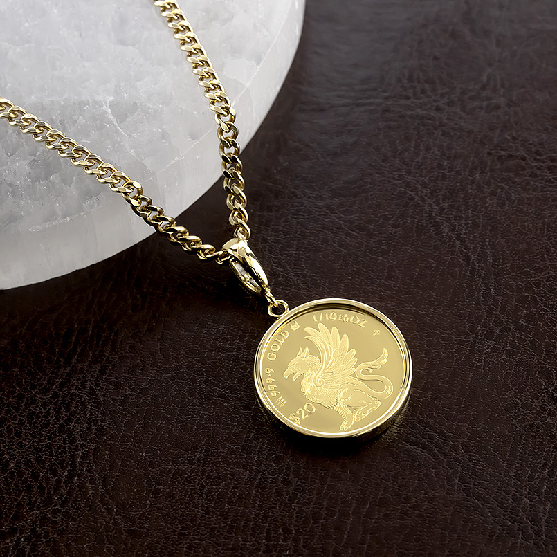 ⑩アクセサリー11点、総額￥40000 　以上が75%OFFの￥10000に ジュエリー工房アトラス 24金 コイン ネックレス グリフィン