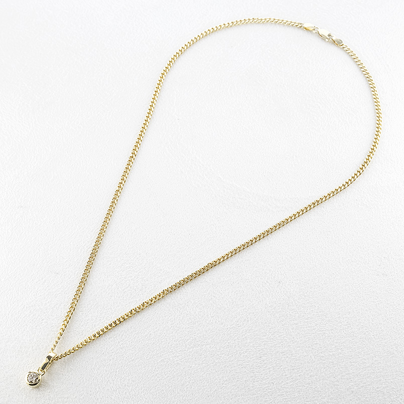 18金 ネックレス ペンダントトップ 喜平 トップ メンズ ゴールド 18k ダイヤ 一粒 ブラウンダイヤモンド 0.5ct k18 キヘイ チェーン あすつく 送料無料 saleの画像