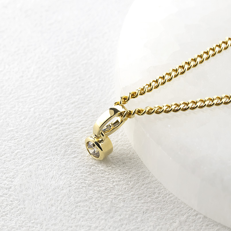 18金 ネックレス ペンダントトップ 喜平 トップ メンズ ゴールド 18k ダイヤ 一粒 ブラウンダイヤモンド 0.5ct k18 キヘイ チェーン あすつく 送料無料 saleの画像