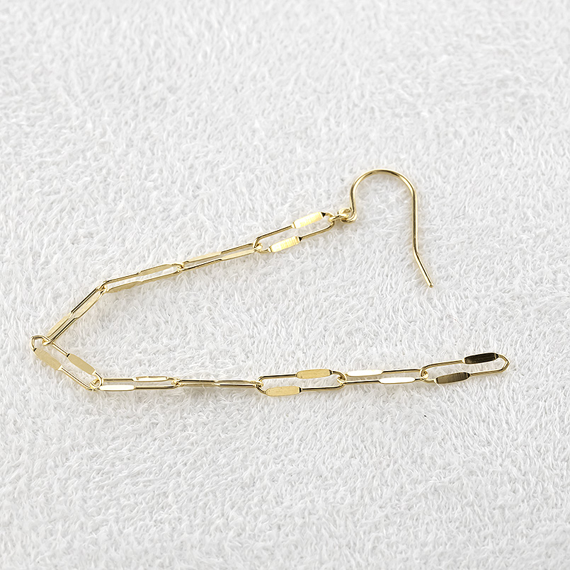 18金 ピアス ロングピアス ペア レディース クリップ型 揺れる ゆれる フックピアス 金 イエローゴールド18k シンプル 人気 あすつく 送料無料 セール saleの画像