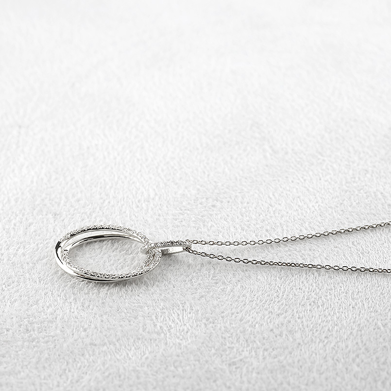 プラチナ ネックレス ダイヤモンド 0.27ct ペンダントトップ 2連 大ぶり オーバル pt900 ペンダントヘッド シンプル 人気 男女兼用 送料無料 セール saleの画像