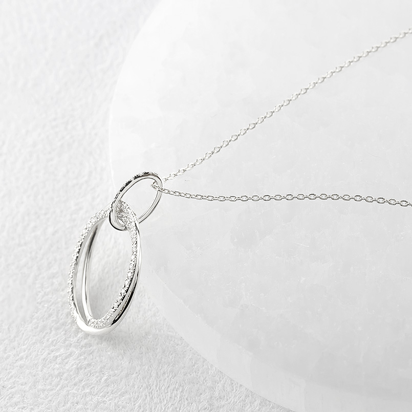 プラチナ ネックレス ダイヤモンド 0.27ct ペンダントトップ 2連 大ぶり オーバル pt900 ペンダントヘッド シンプル 人気 男女兼用 送料無料 セール saleの画像