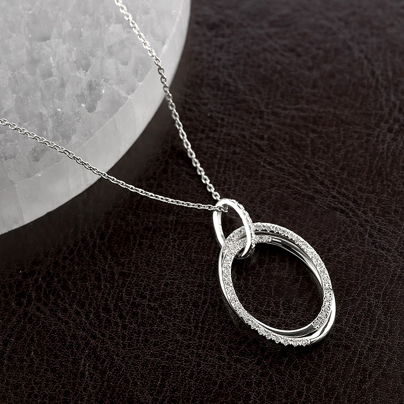 プラチナ ネックレス ダイヤモンド 0.27ct ペンダントトップ 2連 大ぶり オーバル pt900 ペンダントヘッド シンプル 人気 男女兼用 送料無料 セール saleの画像