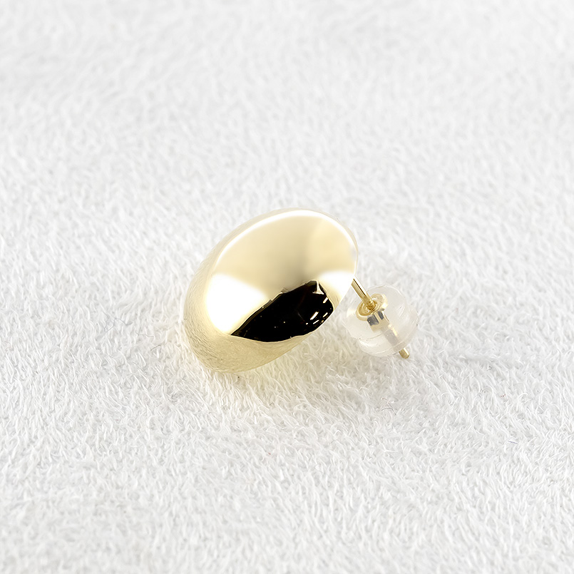 18金 ピアス 丸 大きめ レディース ゴールド 18k まる 丸型 丸形 大ぶり 大きい イエローゴールドk18 地金 シンプル おしゃれ あすつく 送料無料 セール saleの画像