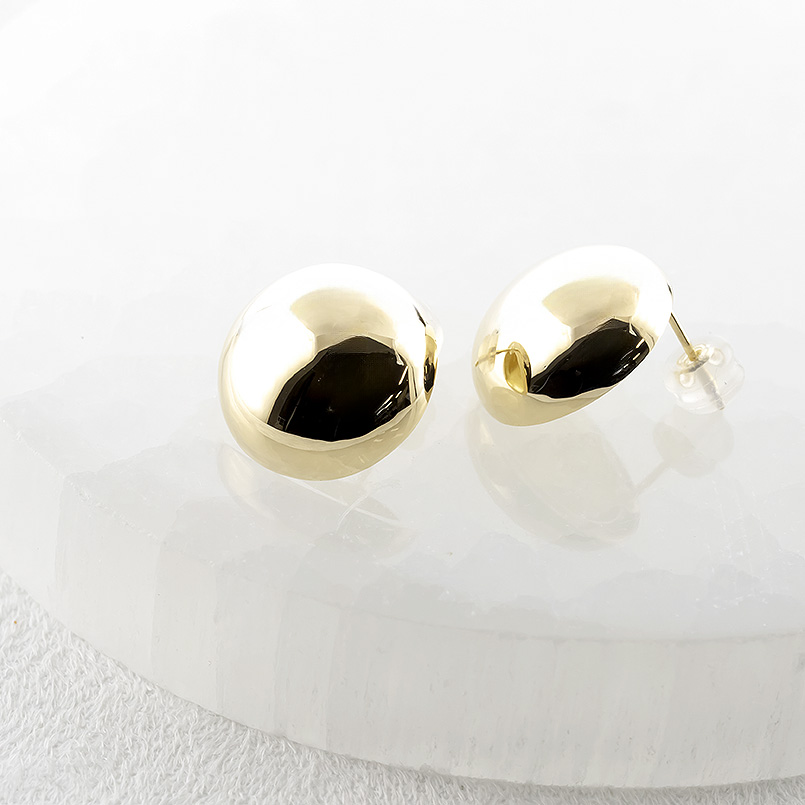 18金 ピアス 丸 大きめ レディース ゴールド 18k まる 丸型 丸形 大ぶり 大きい イエローゴールドk18 地金 シンプル おしゃれ あすつく 送料無料 セール saleの画像
