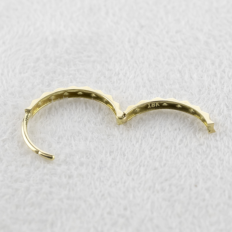 ジュエリー工房アトラス 18金 フープピアス メンズ 片耳 ピアス