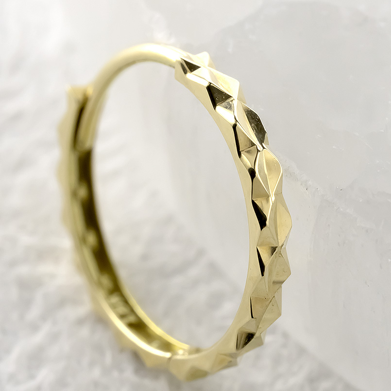 18金 フープピアス 片耳 ピアス ゴールド 18k カット小さめ 華奢 普段使い イエローゴールドk18 シンプル おしゃれ 男女兼用 あすつく 送料無料 セール saleの画像