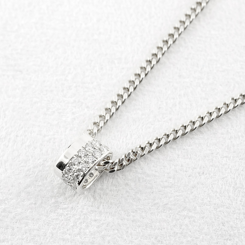 プラチナ リング ネックレス ダイヤモンド 0.7ct ペンダントトップ メンズ 大ぶり 大きめ 幅広 pt900 喜平 トップ シンプル あすつく 送料無料 セール saleの画像