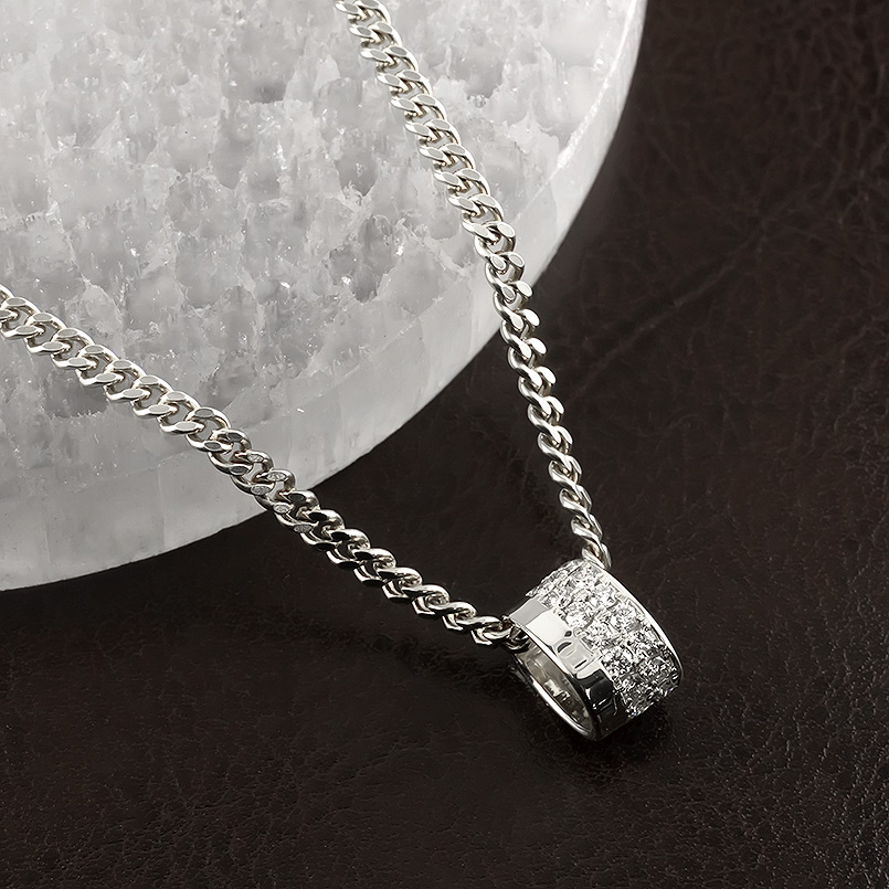 プラチナ リング ネックレス ダイヤモンド 0.7ct ペンダントトップ メンズ 大ぶり 大きめ 幅広 pt900 喜平 トップ シンプル あすつく 送料無料 セール saleの画像