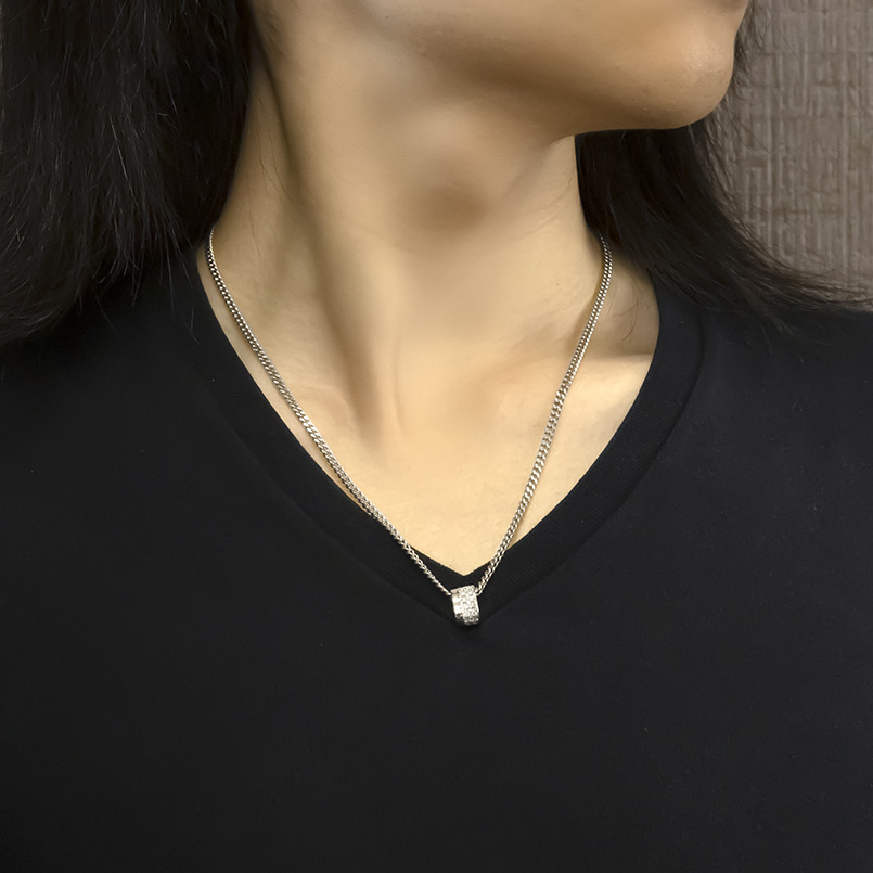 プラチナ リング ネックレス ダイヤモンド 0.7ct ペンダントトップ メンズ 大ぶり 大きめ 幅広 pt900 喜平 トップ シンプル あすつく 送料無料 セール saleの画像