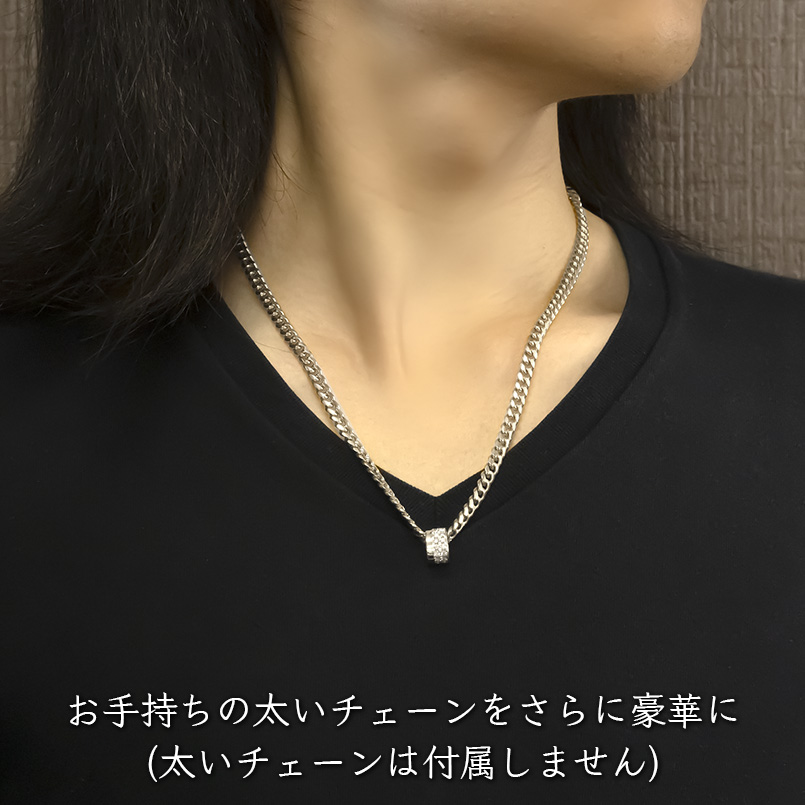 プラチナ リング ネックレス ダイヤモンド 0.7ct ペンダントトップ メンズ 大ぶり 大きめ 幅広 pt900 喜平 トップ シンプル あすつく 送料無料 セール saleの画像