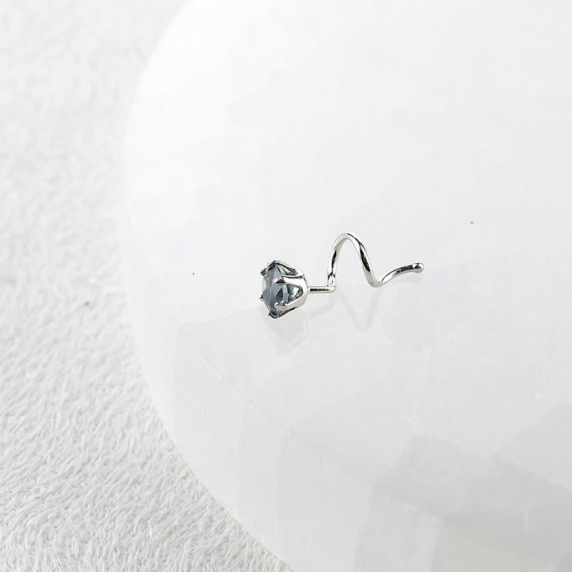 プラチナ ピアス モンタナサファイア 片耳 pt900 つけっぱなし 簡単装着 キャッチのいらないピアス キャッチナッシャー 男女兼用 あすつく 送料無料 セール saleの画像