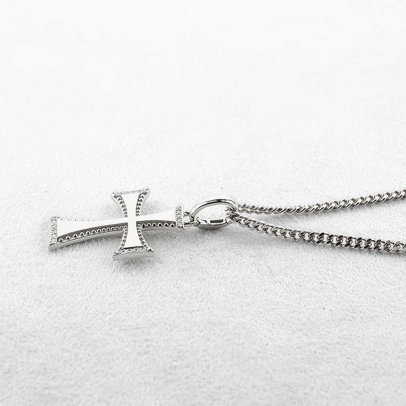 ジュエリー工房アトラス 18金 ネックレス クロス 喜平 トップ メンズ