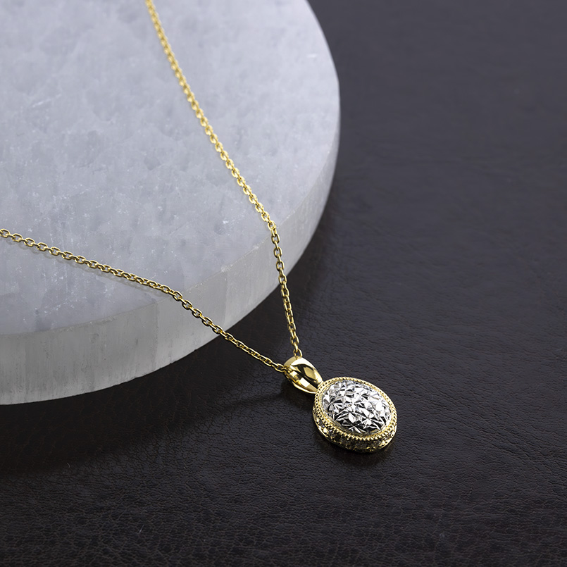 18金 プラチナ ネックレス ダイヤモンド レディース ペンダントトップ ゴールド 18k pt900 ミル打ち ライトニングカット 送料無料 セール saleの画像