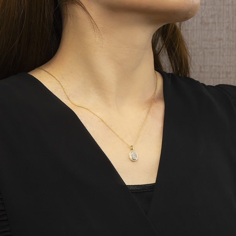 18金 プラチナ ネックレス ダイヤモンド レディース ペンダントトップ ゴールド 18k pt900 ミル打ち ライトニングカット 送料無料 セール saleの画像
