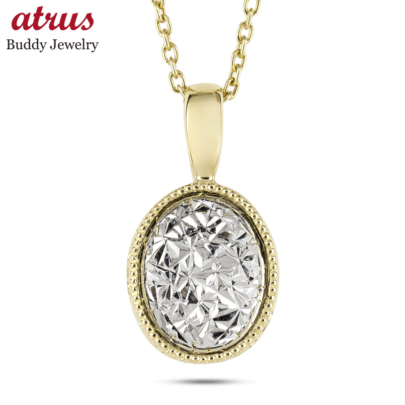 18金 プラチナ ネックレス ダイヤモンド レディース ペンダントトップ ゴールド 18k pt90 ...