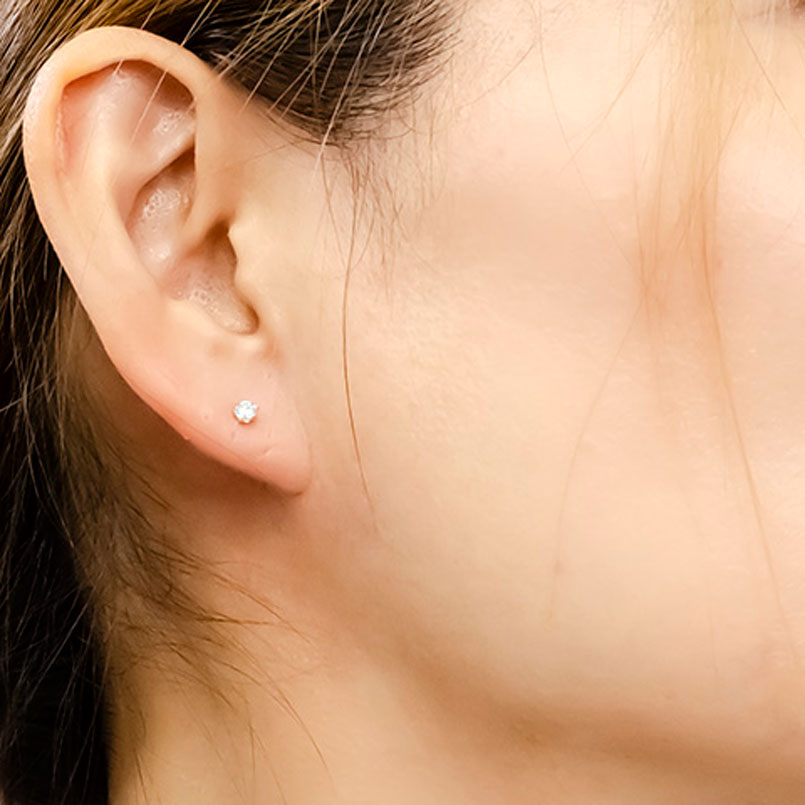 18金 ピアス 片耳 選べる 天然石 キャッチのいらないピアス キャッチナッシャー ゴールド 18k シンプル 人気 あすつく 男女兼用 送料無料 セール saleの画像