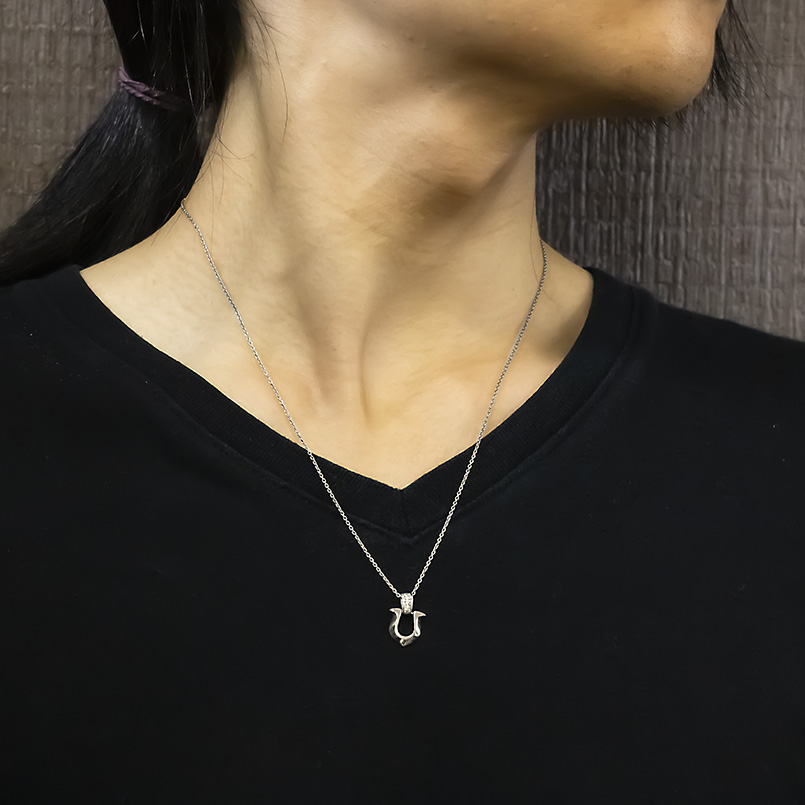 シルバー ネックレス トップ メンズ ダイヤモンド 馬蹄 sv925 ペンダントトップ シンプル 蹄鉄 バテイ ホースシュー スタンダード 送料無料 人気 セール saleの画像