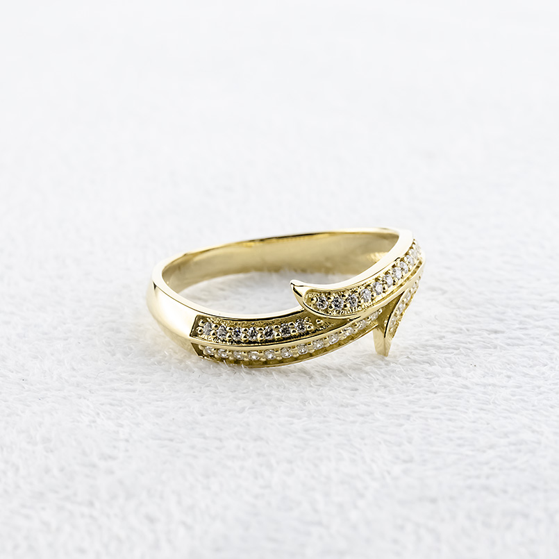 ゴールド リング ダイヤモンド 0.22ct メンズ 太め 10k 10金 指輪 リング 婚約指輪 ピンキーリング シンプル おしゃれ 人気 送料無料 セール saleの画像